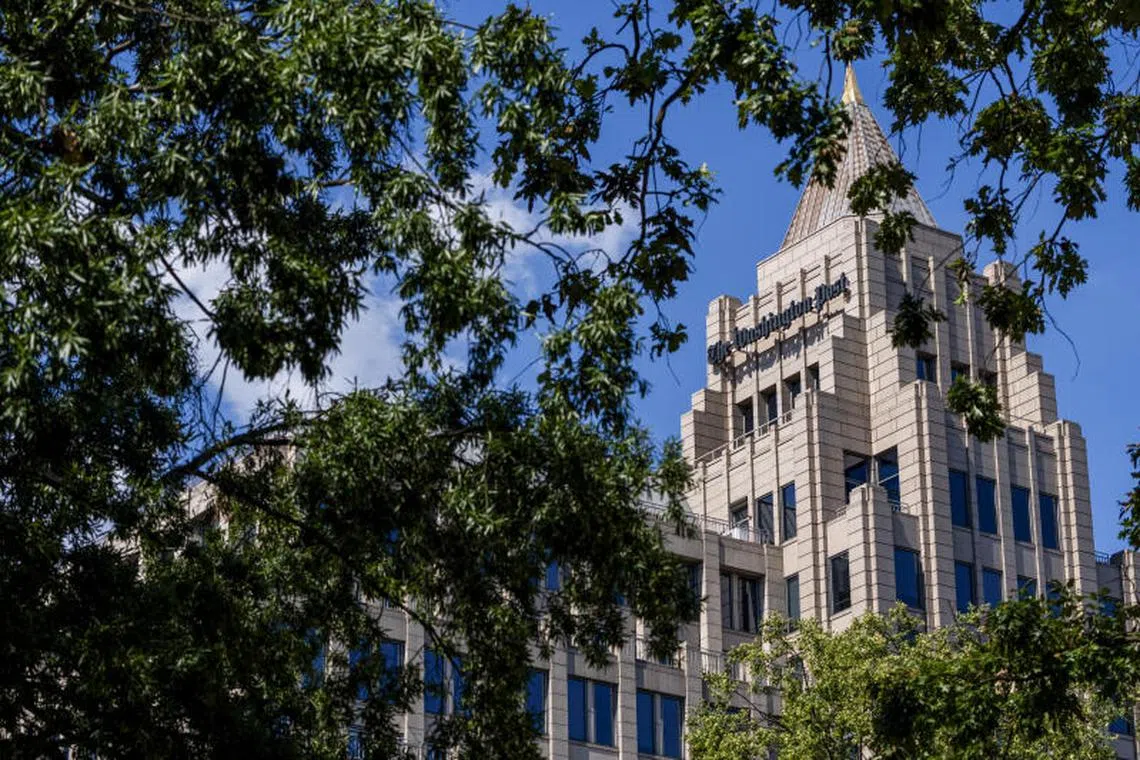 FILE — The Washington Post headquarters in Washington, June 21, 2024. A special advertising wrap set to run in some editions of The Washington Post on Tuesday, Feb. 18, 2025 that demanded the ouster of Elon Musk from his role in government was abruptly canceled, according to the group that paid for the ad. (Eric Lee/The New York Times)