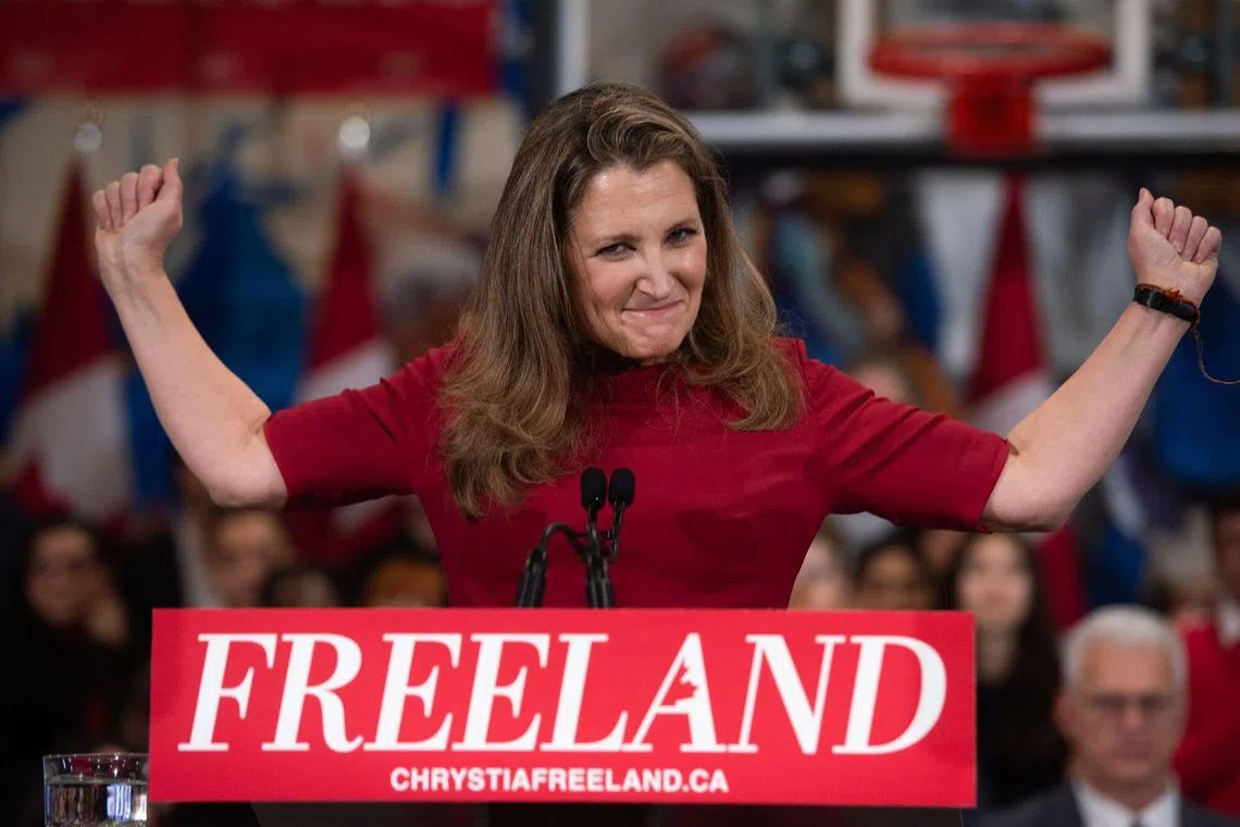 Ms Freeland on Jan 19 promised a “dollar for dollar retaliation” in response to any Trump tariffs. 