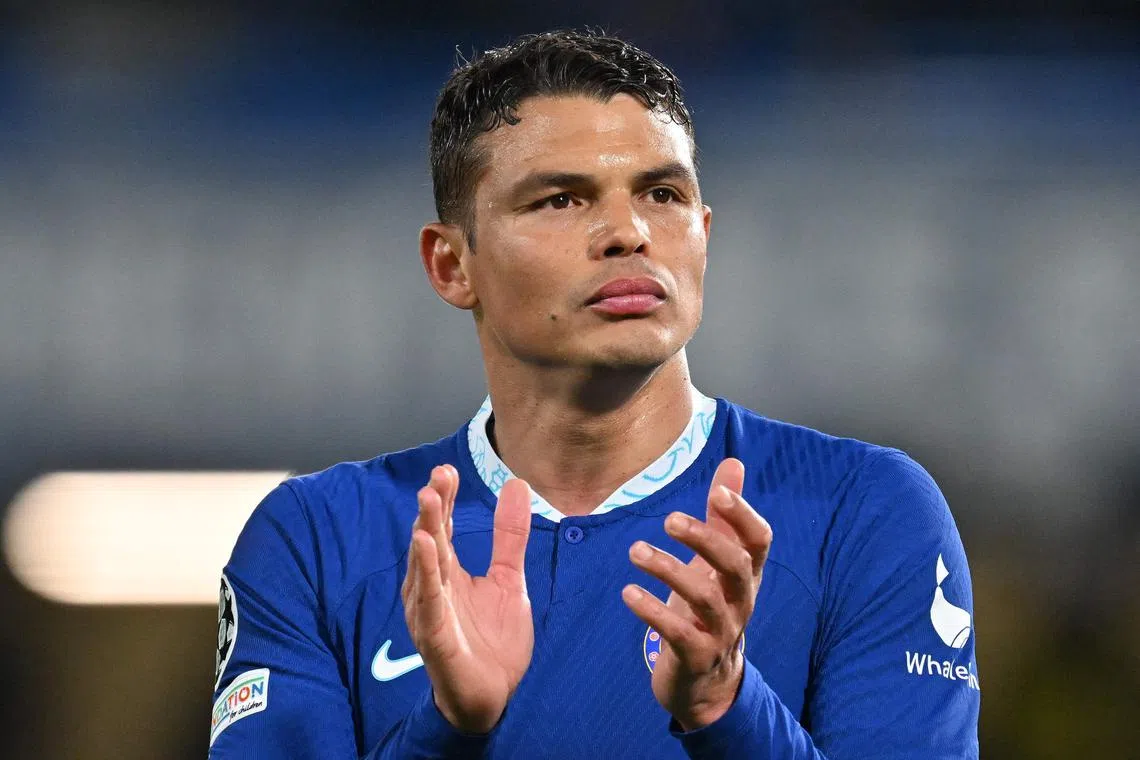 Brazilian defender Thiago Silva applauding the fans after Chelsea's 2-0 defeat by Real Madrid at Stamford Bridge on Tuesday.