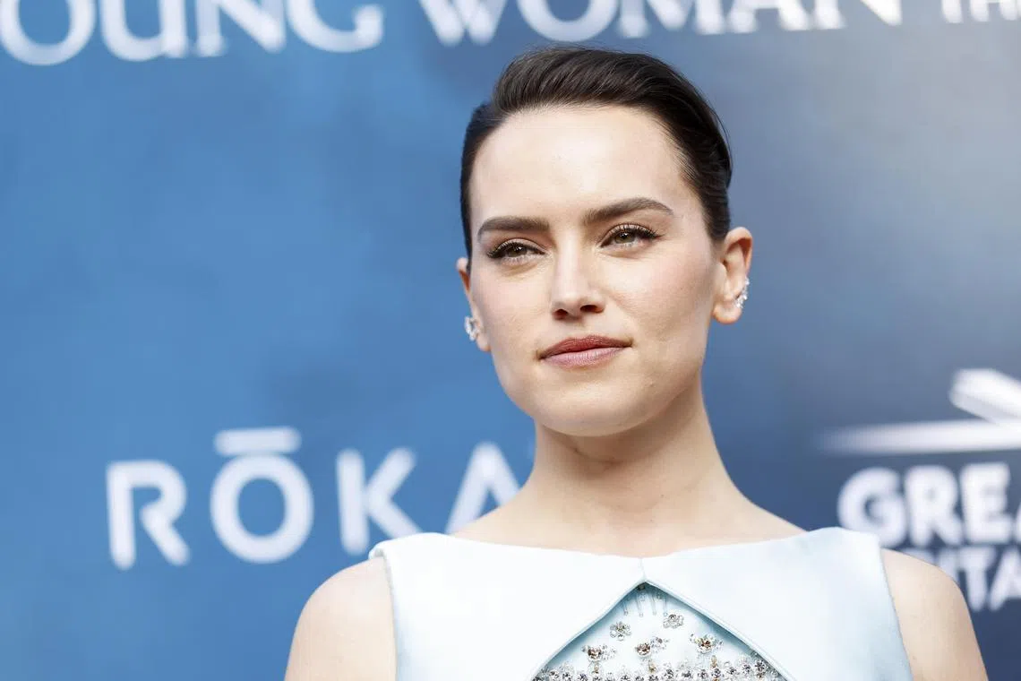 epa11346573 English actor Daisy Ridley attends the premiere of the movie 'Young Woman and the Sea' at The Hollywood Roosevelt in Los Angeles, California, USA, 16 May 2024.  EPA-EFE/CAROLINE BREHMAN