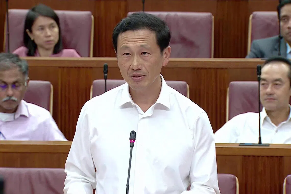 Minister for Health Ong Ye Kung speaking in Parliament on 23 Sept 2025.