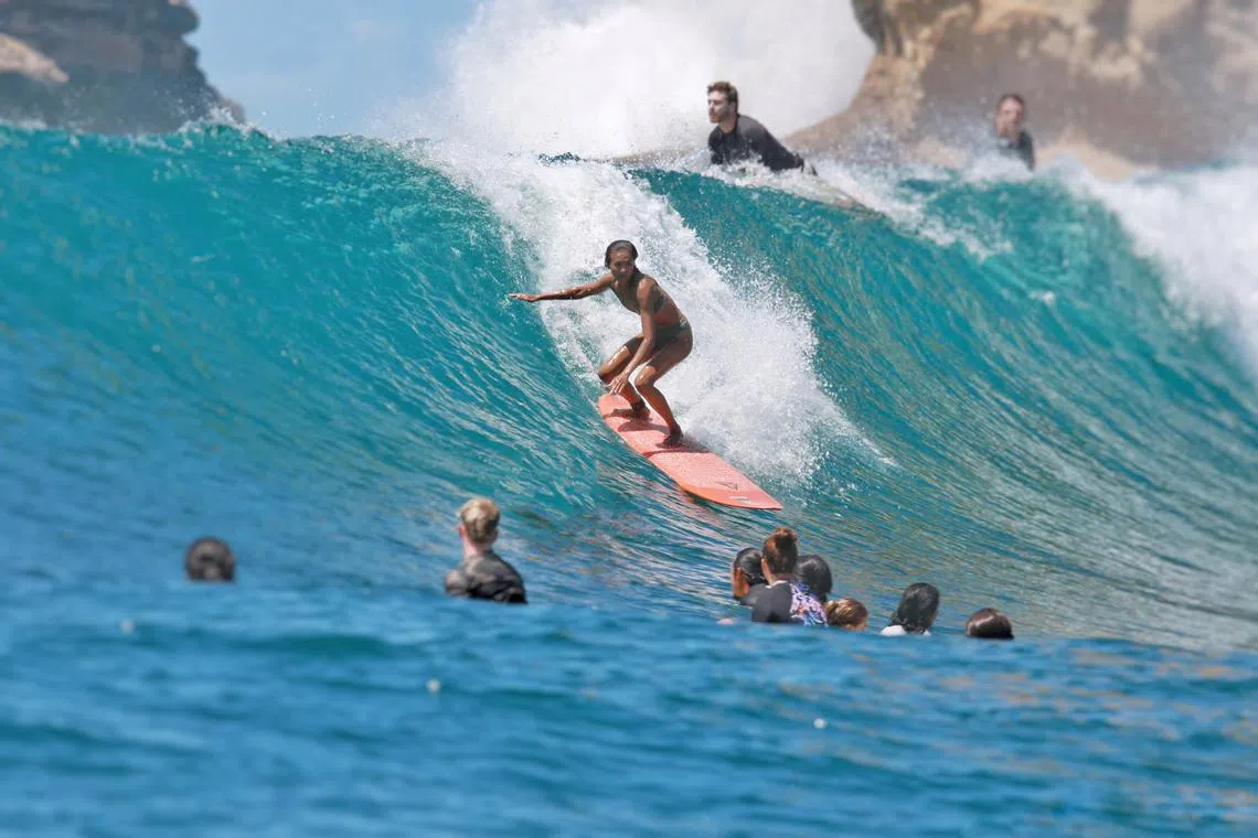 Ms Mianta Boey started surfing in October 2010 and has been to Taiwan, Thailand, Malaysia and Indonesia to surf since.  