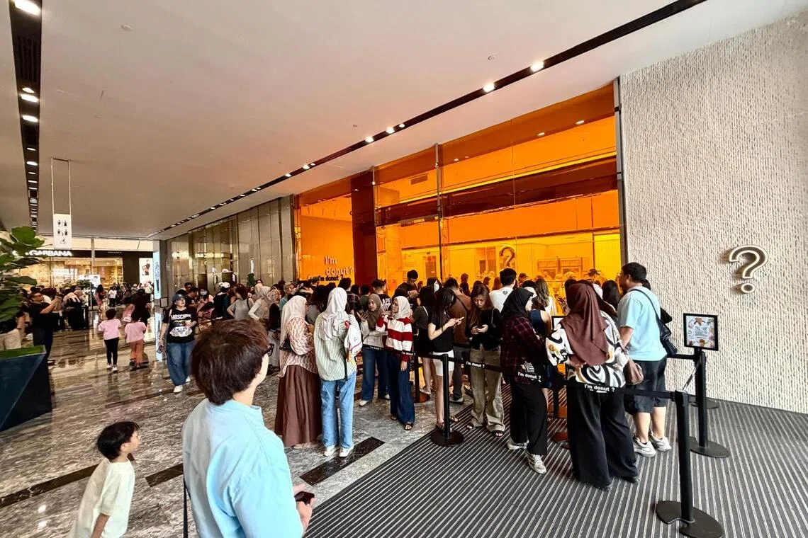 The queue for i’m donut? at The Exchange TRX in Kuala Lumpur on Oct 17.