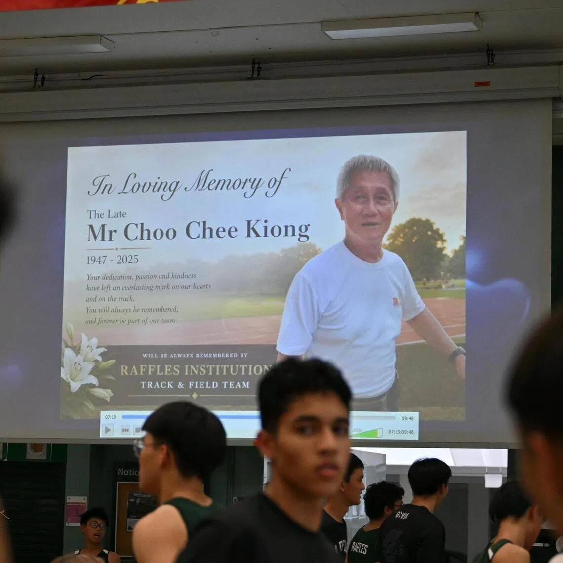 Raffles Institution appreciation dinner dedicated to their throws coach Choo Chee Kiong at the school on May 13, 2026.