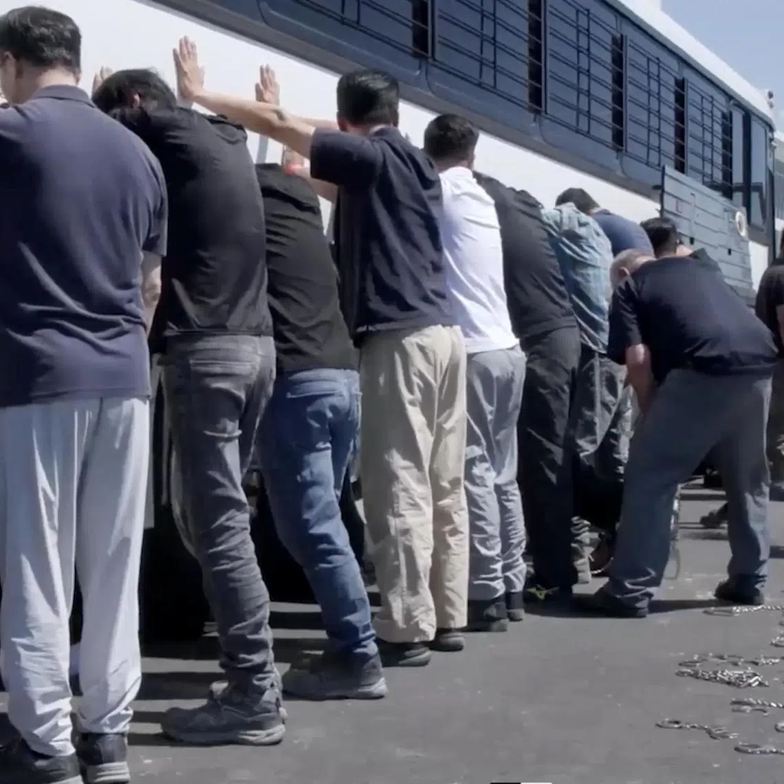 epa12360089 A still frame from a video made available by the US Immigration and Customs Enforcement via the Defense Visual Information Distribution Service (DVIDS) shows an immigration raid at the Hyundai-LG vehicle assembly plant in Ellabell, Georgia, USA, 04 September 2025 (issued 07 September 2025). Immigration officials arrested 475 workers in the raid, most of them South Korean citizens.  EPA/COREY BULLARD WITH US IMMIGRATION AND CUSTOMS ENFORCEMENT (ICE)   HANDOUT EDITORIAL USE ONLY/NO SALES