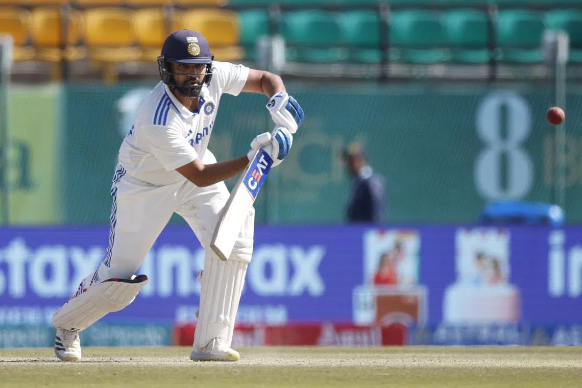 Cricket - Fifth Test - India v England - Himachal Pradesh Cricket Association Stadium, Dharamshala, India - March 8, 2024 India's Rohit Sharma in action REUTERS/Adnan Abidi/File Photo