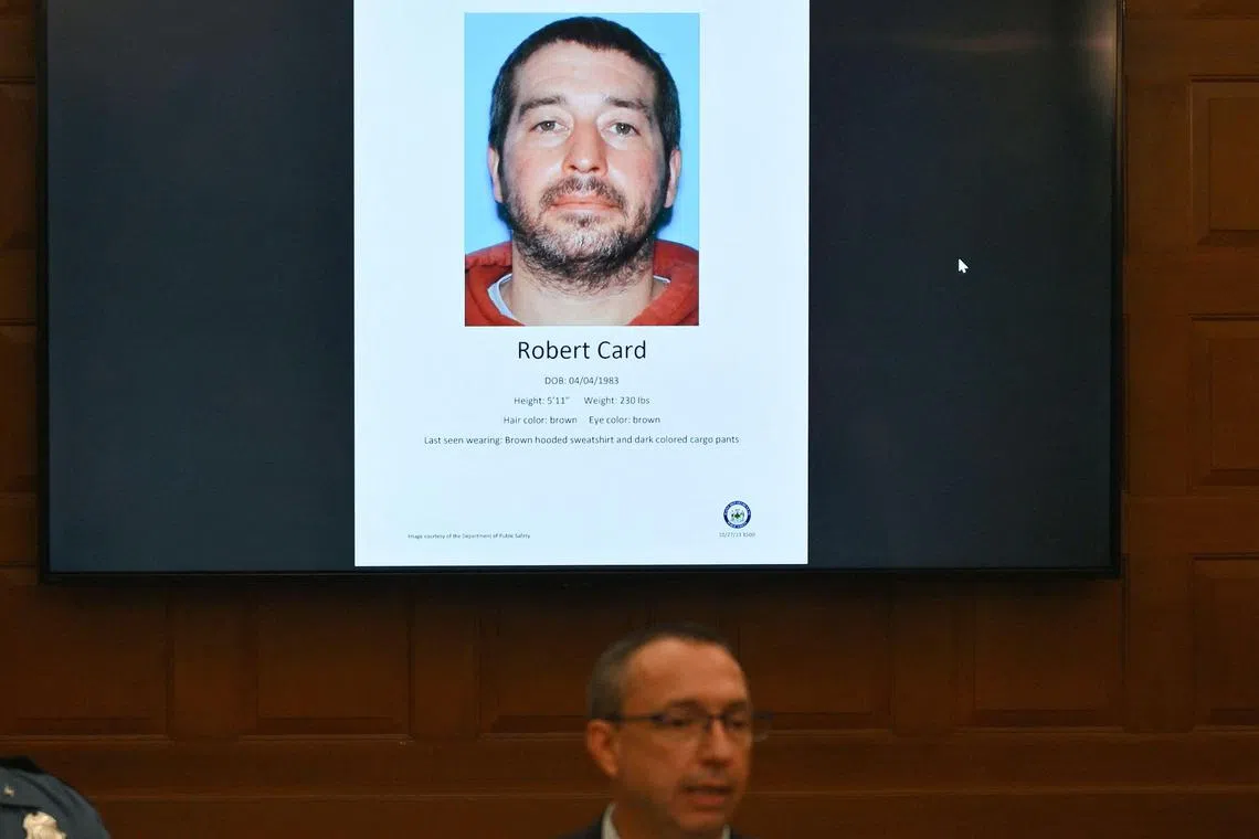 Robert Card was a potential danger before he carried out a rampage at a bowling alley and bar in Lewiston on the night of Oct 25.