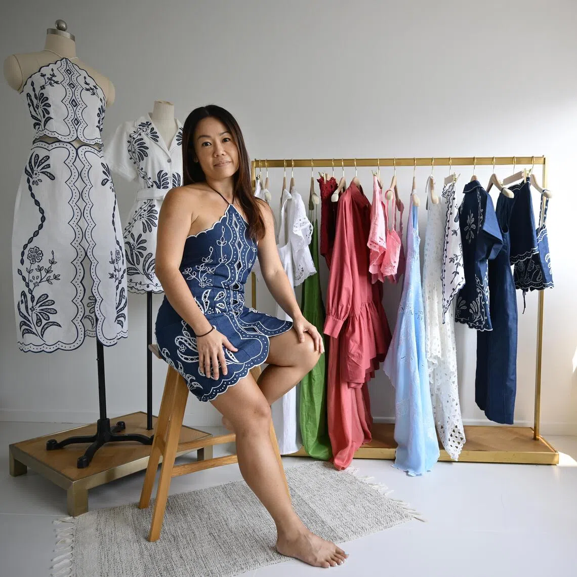 Aijek founder Danelle Woo at her home studio.