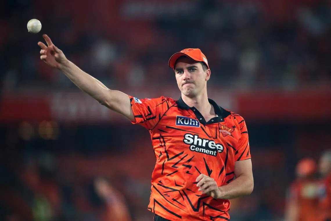 Cricket - Indian Premier League - IPL - Sunrisers Hyderabad v Royal Challengers Bengaluru - Rajiv Gandhi International Cricket Stadium, Hyderabad, India - May 22, 2026 Sunrisers Hyderabad's Pat Cummins during the warm up before the match REUTERS/Stringer