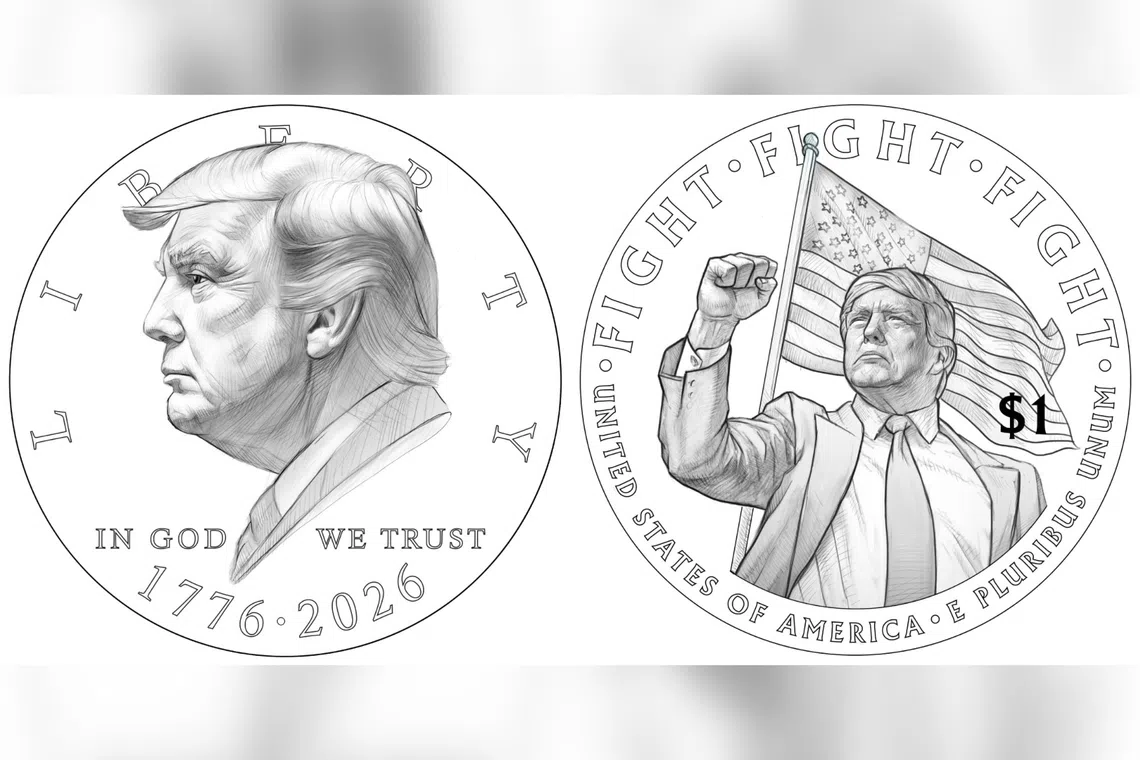 Images of the potential design showed Mr Donald Trump holding a raised clenched fist on one side of the coin alongside the words "fight, fight, fight".
