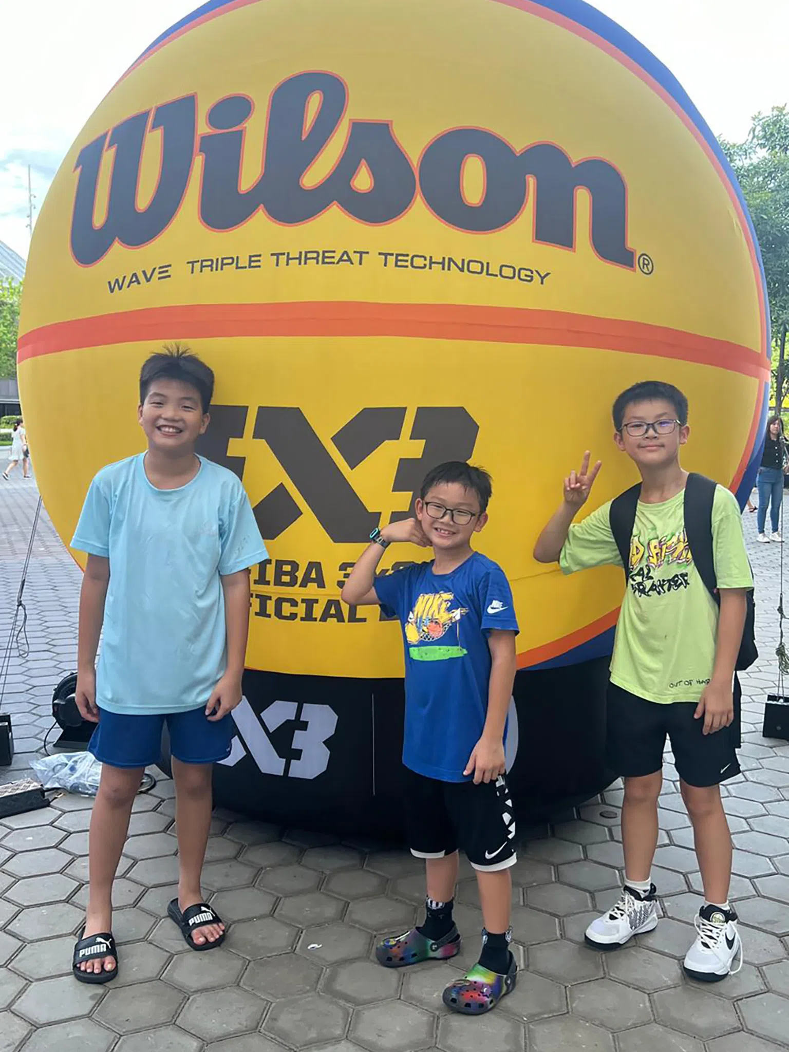 Bradley and Blake Lim at Singapore Sports Hub