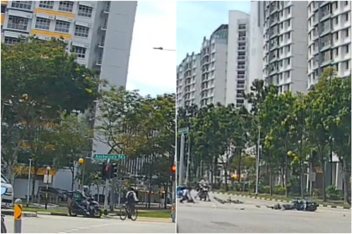 Footage of the crash shows the cyclist riding across the road, against a red light.