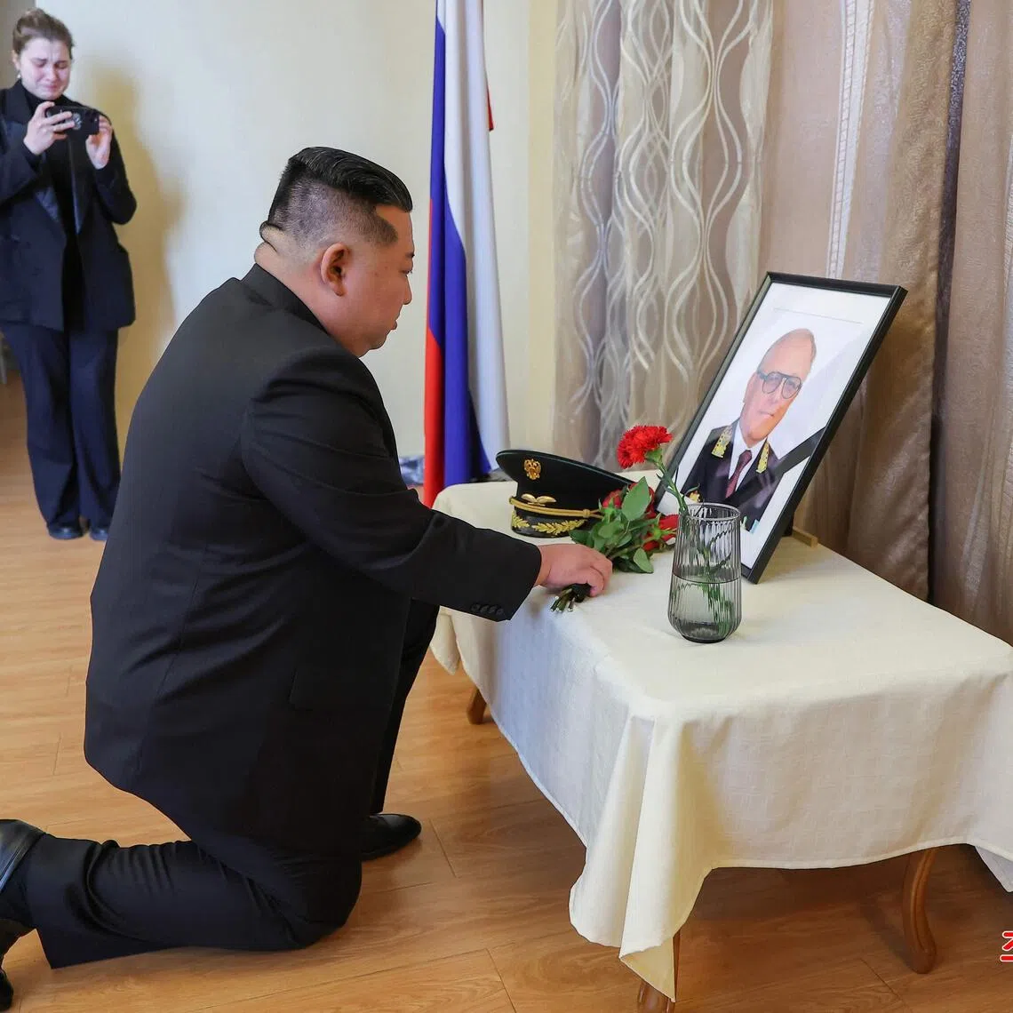North Korean leader Kim Jong Un paid a condolatory visit to the Russian embassy in Pyongyang on Dec 10, 2025, following the death of Russian ambassador Alexander Matsegora.