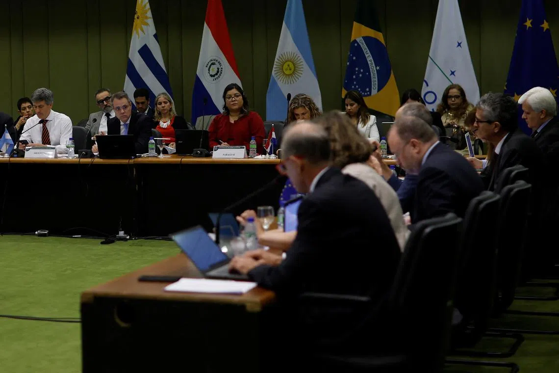 European Union and South American negotiators of the EU-Mercosur trade deal attends a meeting at the Itamaraty Palace in Brasilia, Brazil, September 5, 2024. REUTERS/Adriano Machado