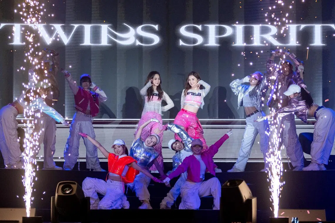 Cantopop duo Twins, who debuted in 2001, are known for their bubblegum pop numbers about young love and teenage dreams.