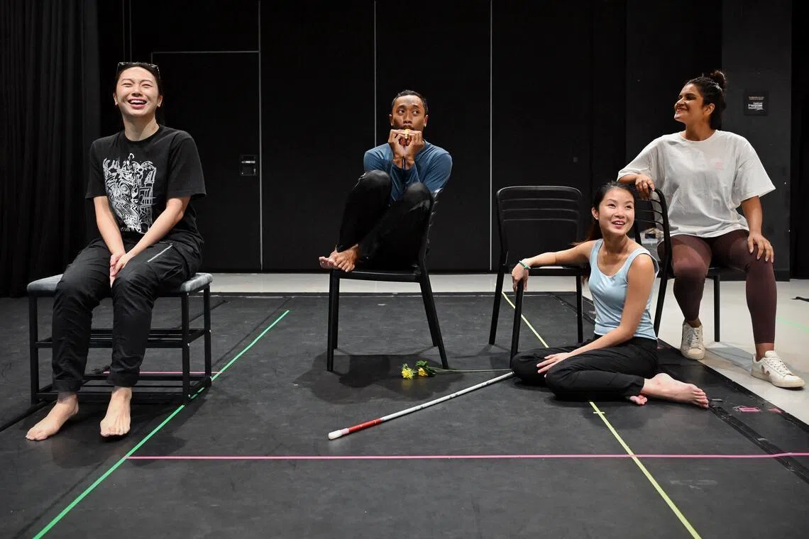 The actors of Monstress (from left) Oon Shu An, Syarifuddin Sahari, Claire Teo and Sindhura Kalidas.