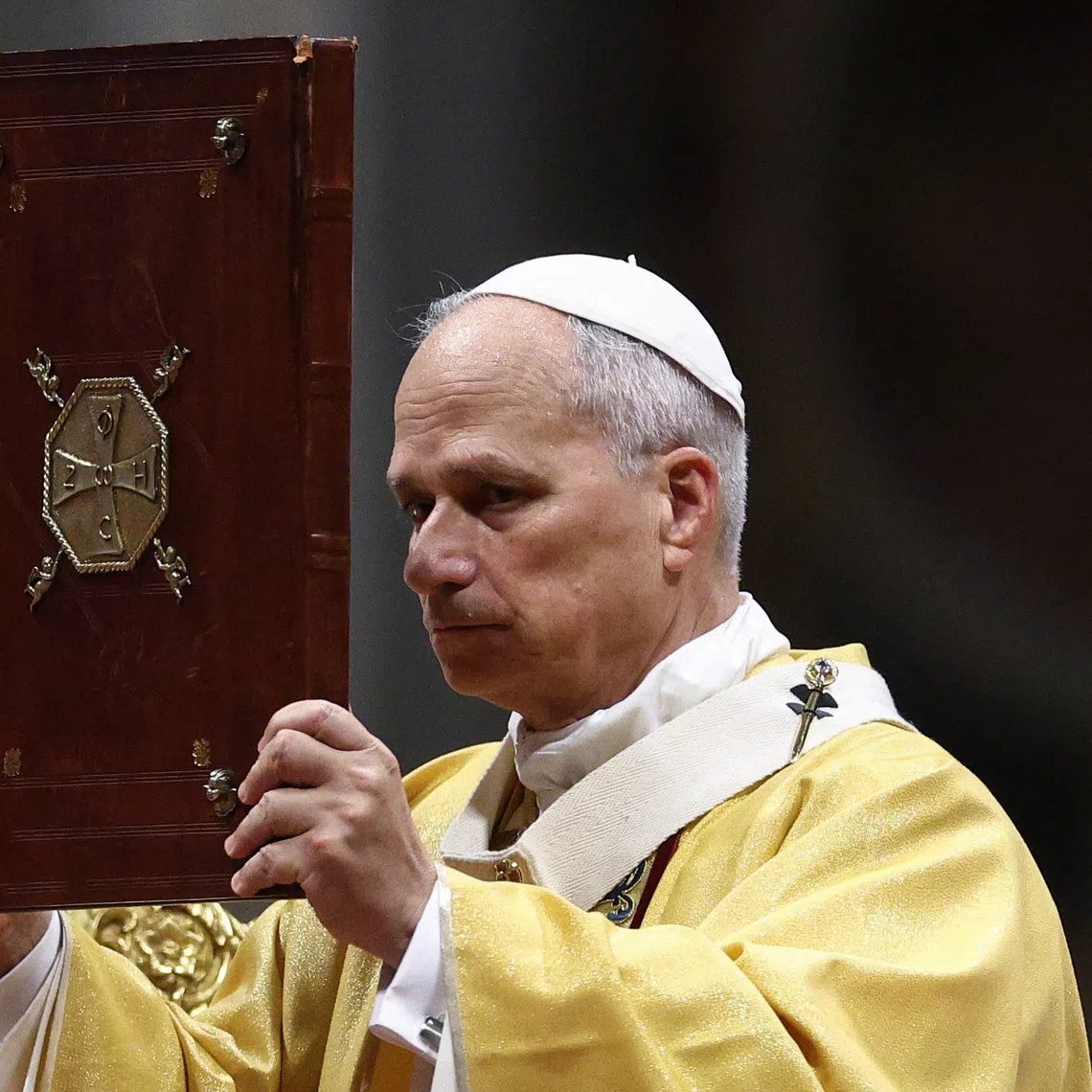 Pope Leo XIV celebrates Christmas Eve Mass in St. Peter's Basilica at the Vatican on Dec 24.