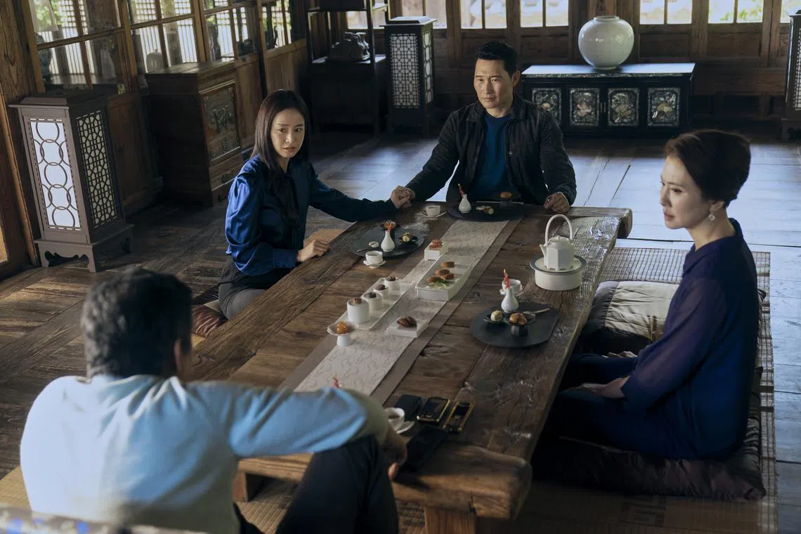 (From left) Kim Tae-hee, Daniel Dae Kim and Lee Il-hwa in Butterfly.