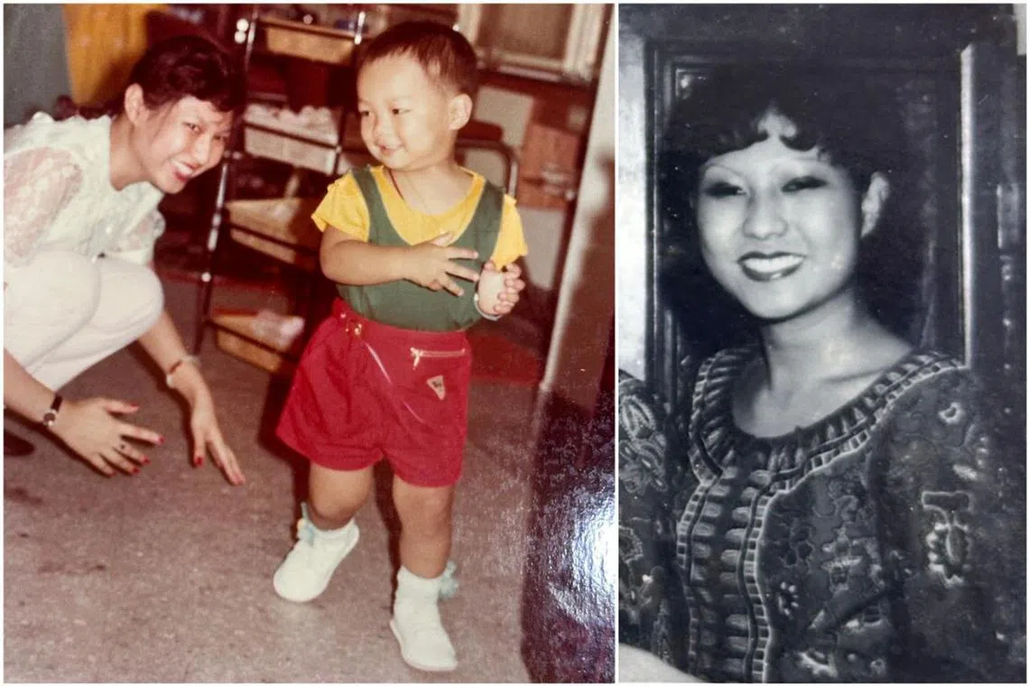 Hsu Hu-chin and his mother.