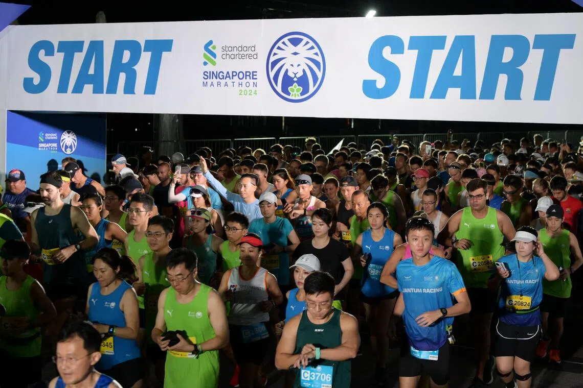 The half-marathon and marathon events will take place on two separate days at the 2025 Standard Chartered Singapore Marathon.