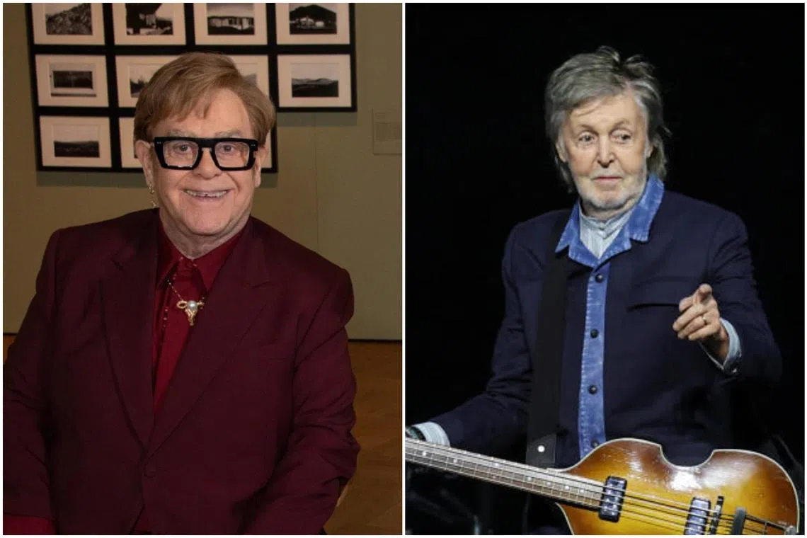 Pop music legends Elton John and Paul McCartney fear big tech firms will gain free and easy access to artists' work.
