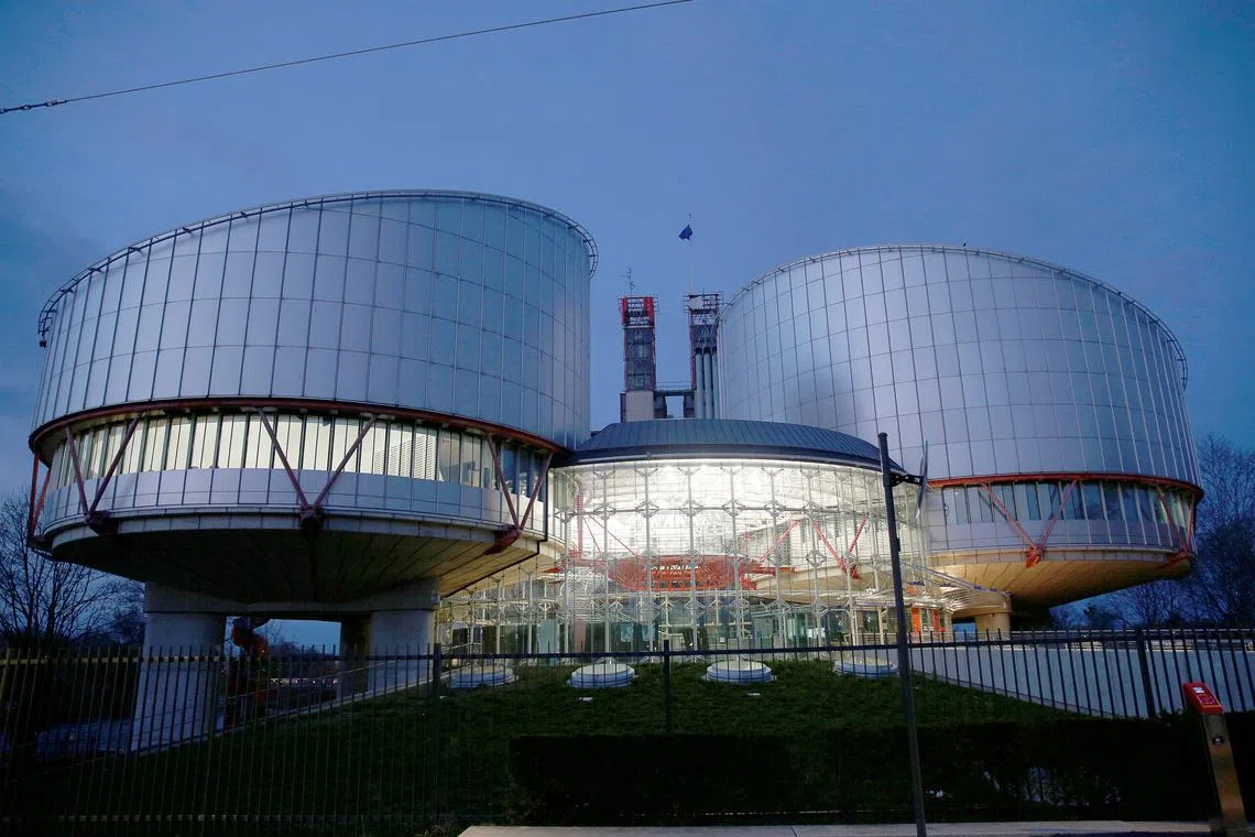 FILE PHOTO: The building of the European Court of Human Rights is seen in Strasbourg, France March 26, 2019. REUTERS/Vincent Kessler/File Photo