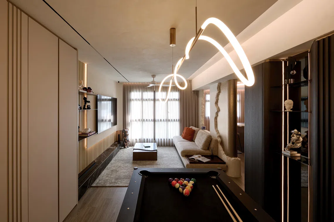 The young couple's Fernvale flat was developed after six months of design experimentation.