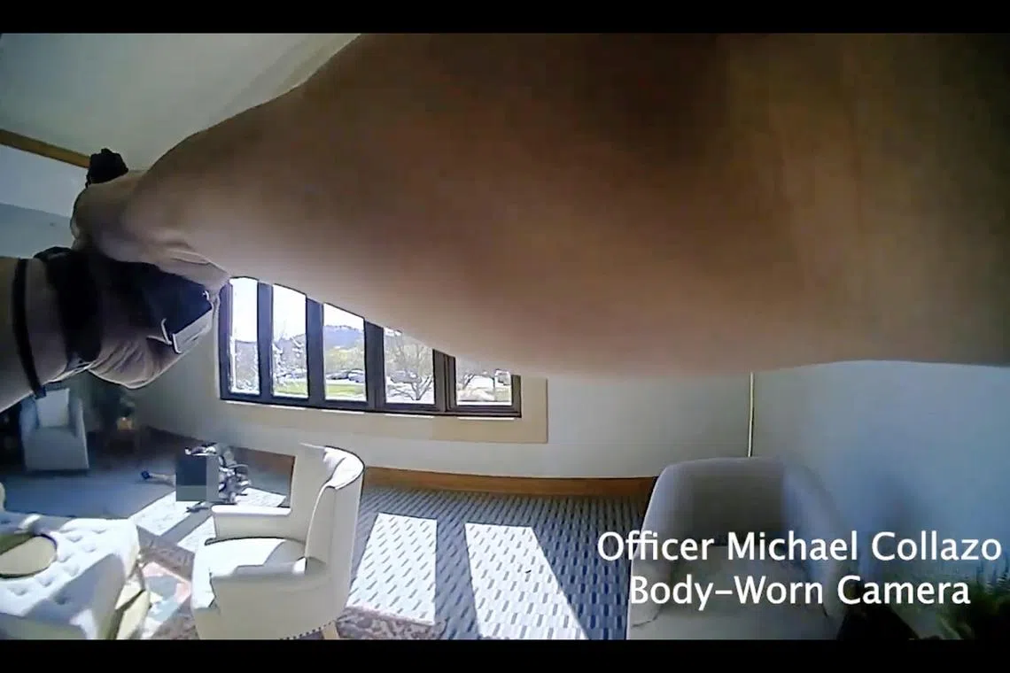 Bodycam video showed alleged shooter Audrey Elizabeth Hale after being shot by police.