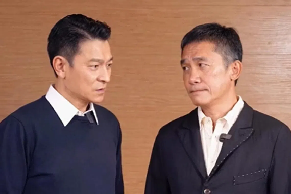 Andy Lau (left) and Tony Leung Chiu Wai will feature in the upcoming crime thriller The Goldfinger.