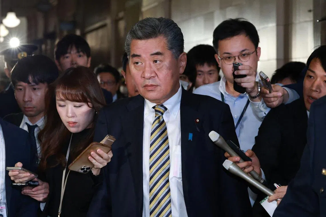Mr Kenji Kanda is the third official to leave a ministerial post in just two months since the last Cabinet reshuffle.