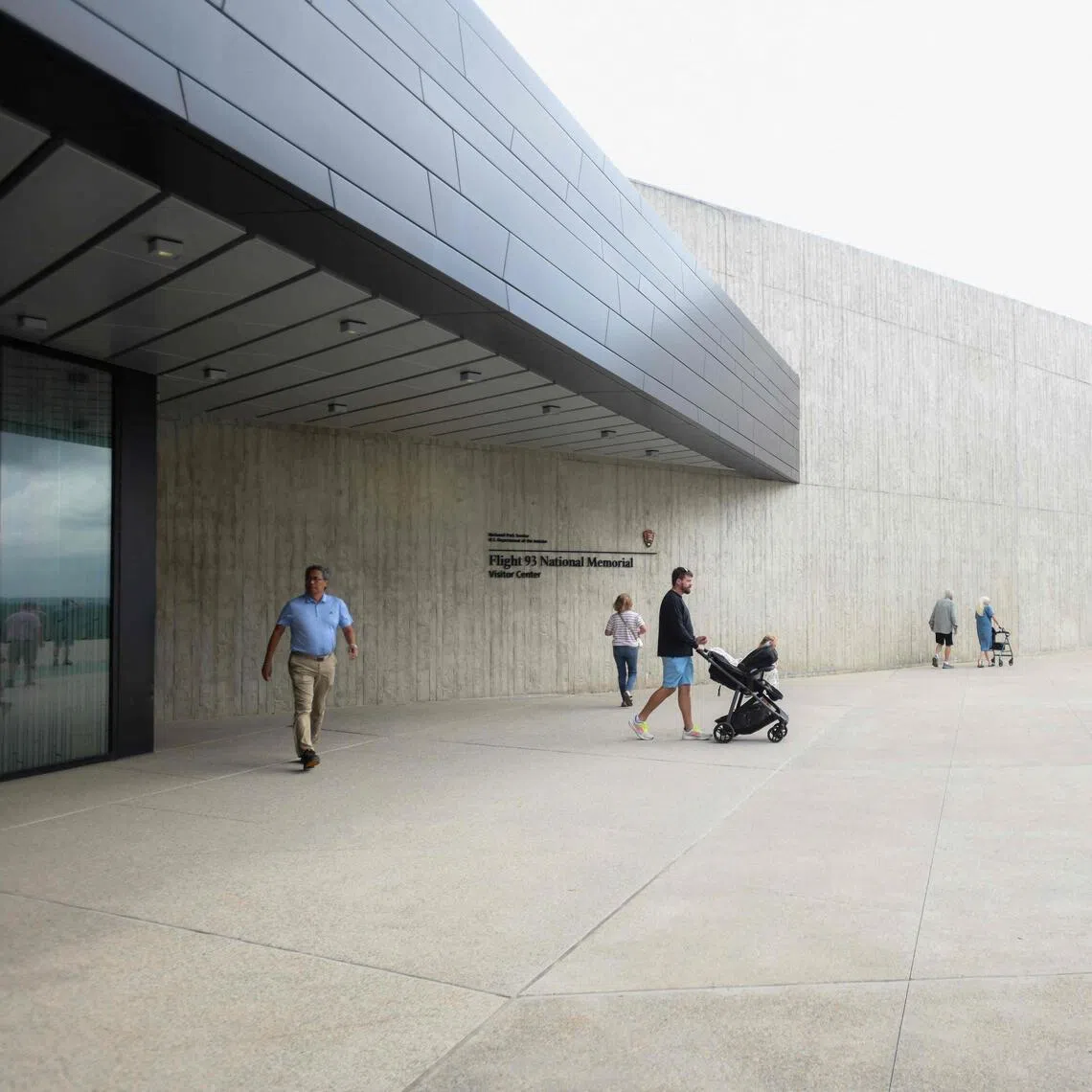 Visitors at the Flight 93 National Memorial visitor centre in Shanksville, Pennsylvania, on Sept 10.
