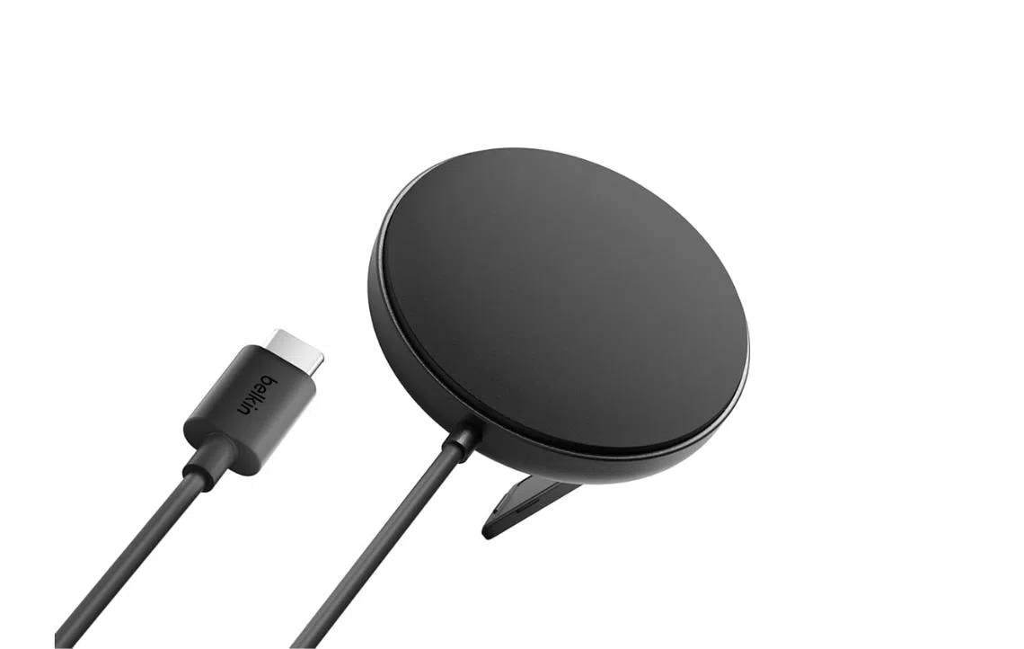 Best wireless chargers in Singapore: Belkin 15W Qi2 Magnetic Wireless Charging Pad w/Kickstand