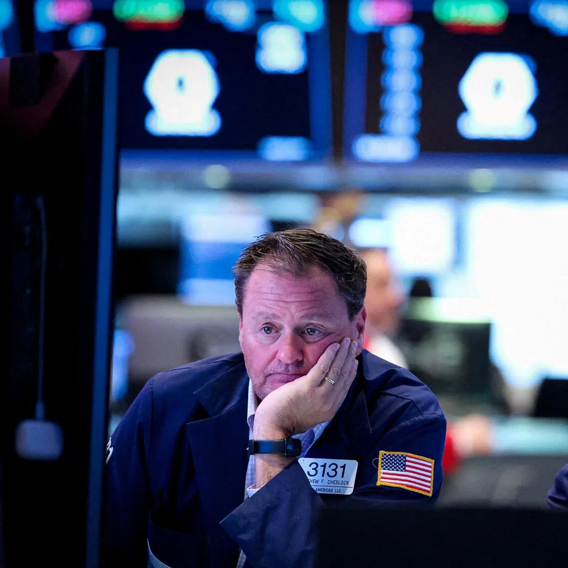 Traders at work on the floor of the New York Stock Exchange in New York City.