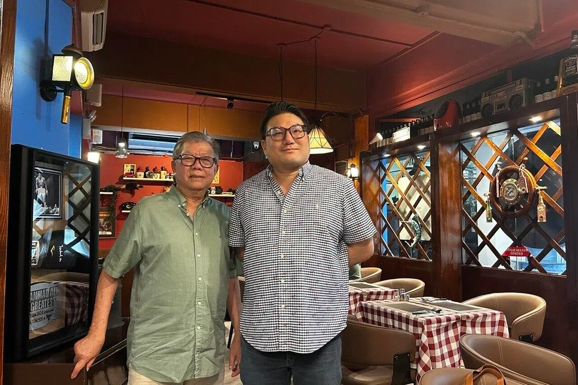 Mariners’ Corner Restaurant is run by Mr Raymond Say (left) and his son Jeremy (right).  