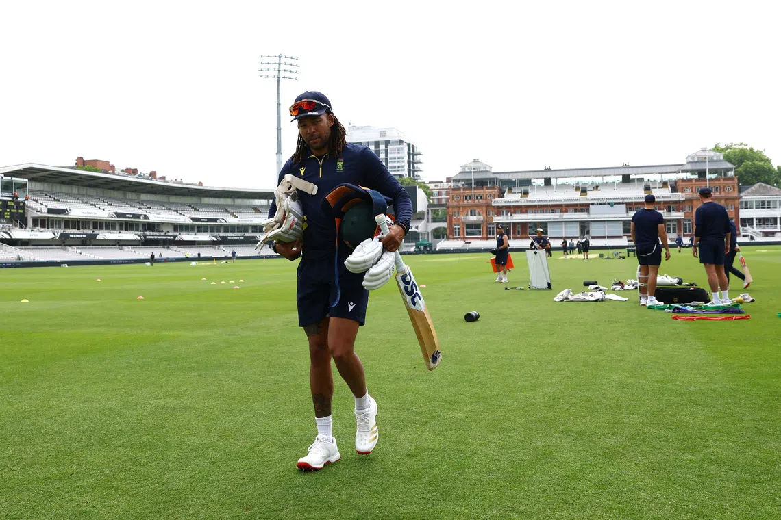 Cricket - World Test Championship Final - South Africa Practice - Lord's Cricket Ground, London, Britain - June 9, 2025 South Africa's Tony de Zorzi during practice Action Images via Reuters/Andrew Boyers