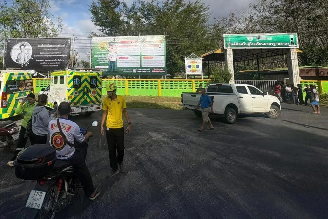 Teen gunman who fired shots in Thai school detained after wounding teacher, girl