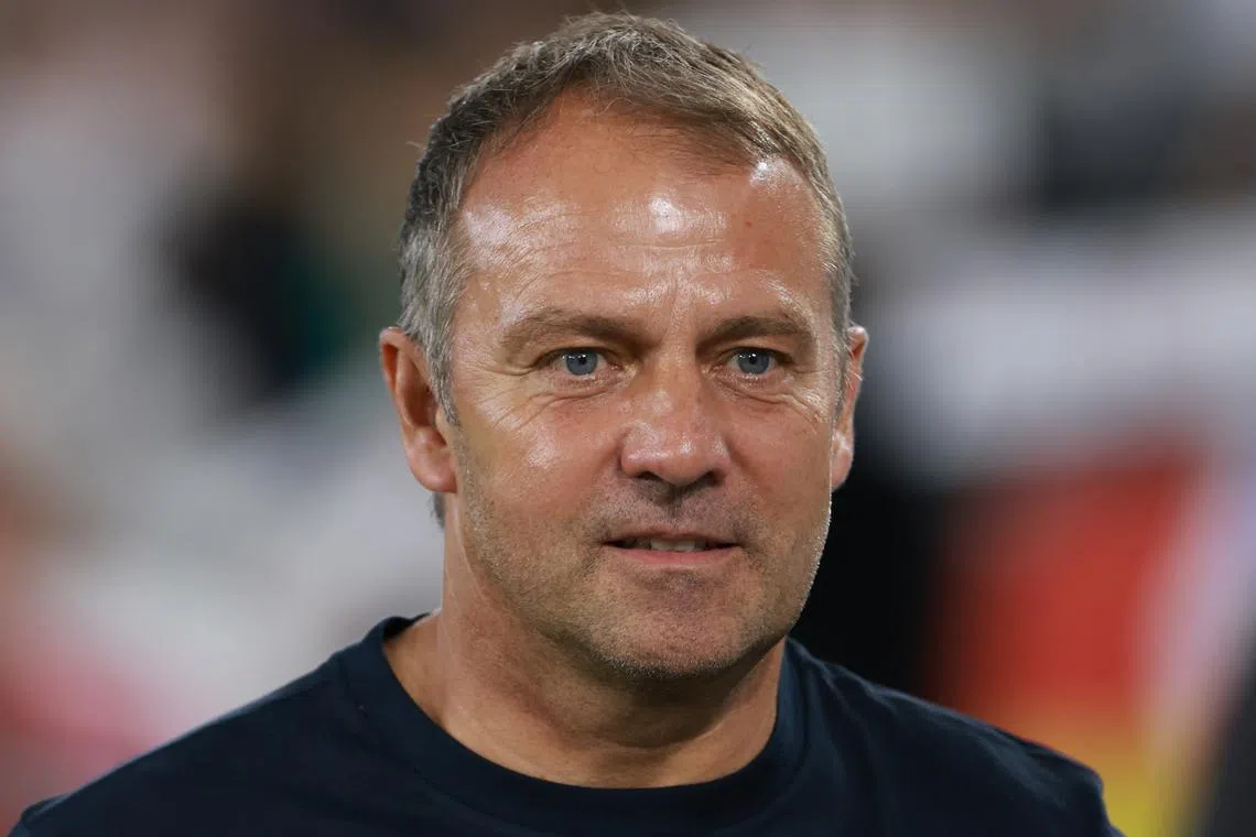 Soccer Football - International Friendly - Germany v Japan - Volkswagen Arena, Wolfsburg, Germany - September 9, 2023 Germany coach Hansi Flick before the match REUTERS/Lisi Niesner/ File Photo