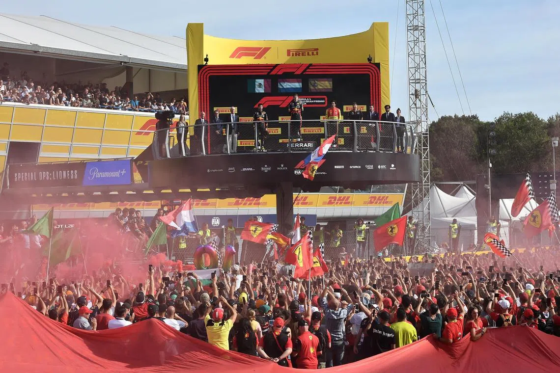 Ferrari fans were hoping for Carlos Sainz, who started in pole position, to claim victory over leader Max Verstappen of Red Bull at the Italian Grand Prix. 