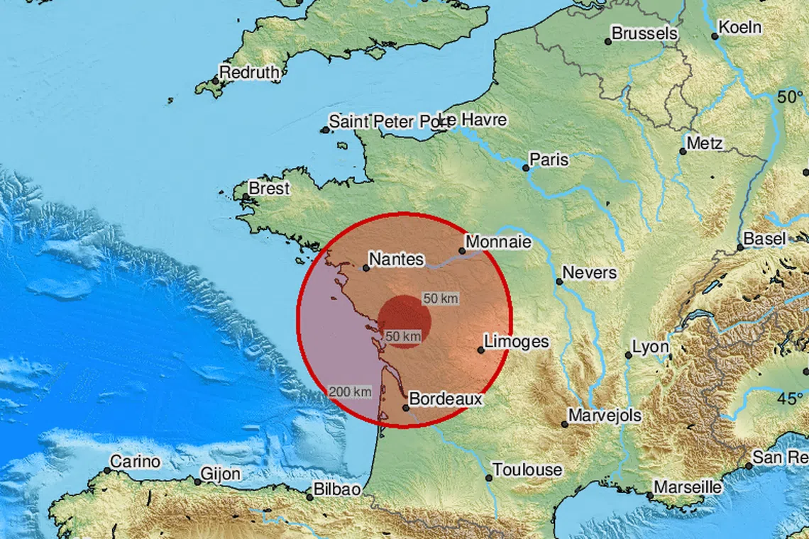 France's seismology bureau called the quake “very strong”, amid reports of damage to buildings.