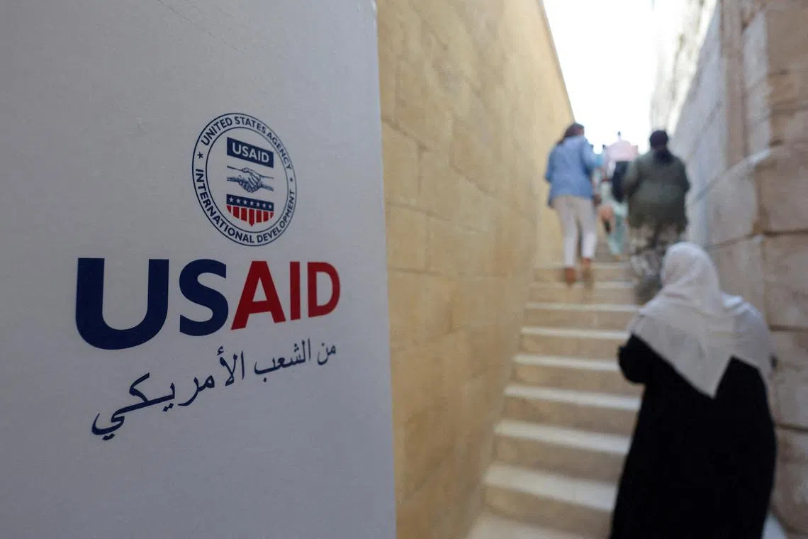 FILE PHOTO: Visitors walk up a stair during the opening of the restoration project at the historic Bimaristan Al-Muayyad Sheikh, one of the oldest hospitals following extensive renovations carried out in partnership between Egypt's Tourism and Antiquities Ministry and the United States Agency for International Development (USAID), ensuring sustainable management of historic sites at Souk al-Silah district in Old Cairo, Egypt August 18, 2024. REUTERS/Amr Abdallah Dalsh/File Photo