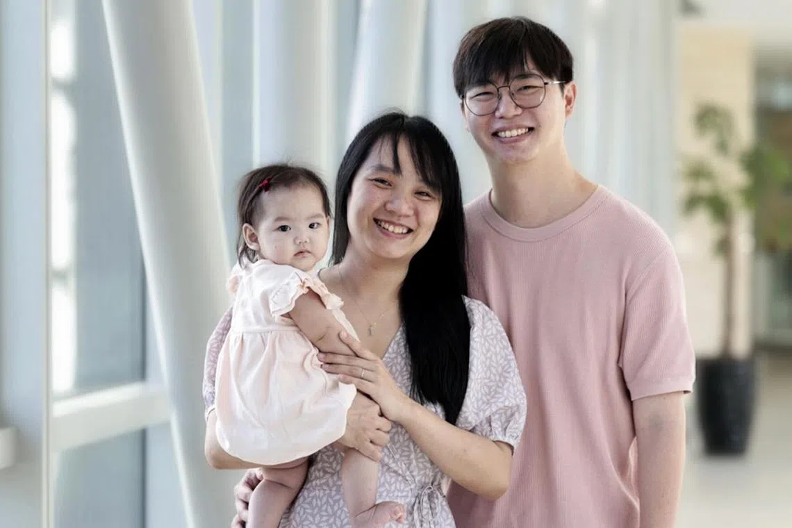 One couple who sought help at the NUH to have a baby is bank officer Sophia Phua, 32, and sales executive Alvin Teo, 32.