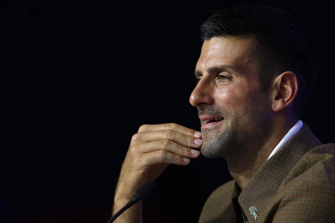 Serbia's Novak Djokovic speaking to the media on Aug 24, ahead of the US Open.