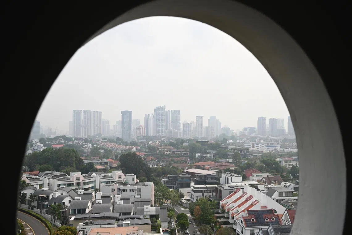 ST20260917_202610400198 Kua Chee Siong/ pixhaze17/ Hazy conditions as seen from Chancery Lane at 10.30am on Sept 17, 2026. The 24-hr PSI is 63 and 1-hr PM2.5 is 31 in the southern part of Singapore.