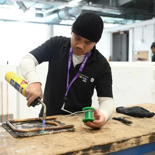 There is a rise in interest in plumbing courses such as those offered by City of Westminster College (above), but there remains social resistance to the trade as a career choice. 
