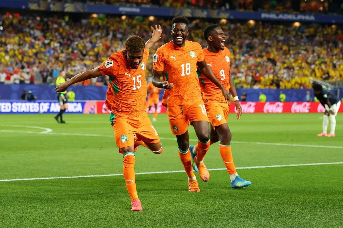 Les Elephants pulled even on points with Germany in a 1-0 win over Ecuador.