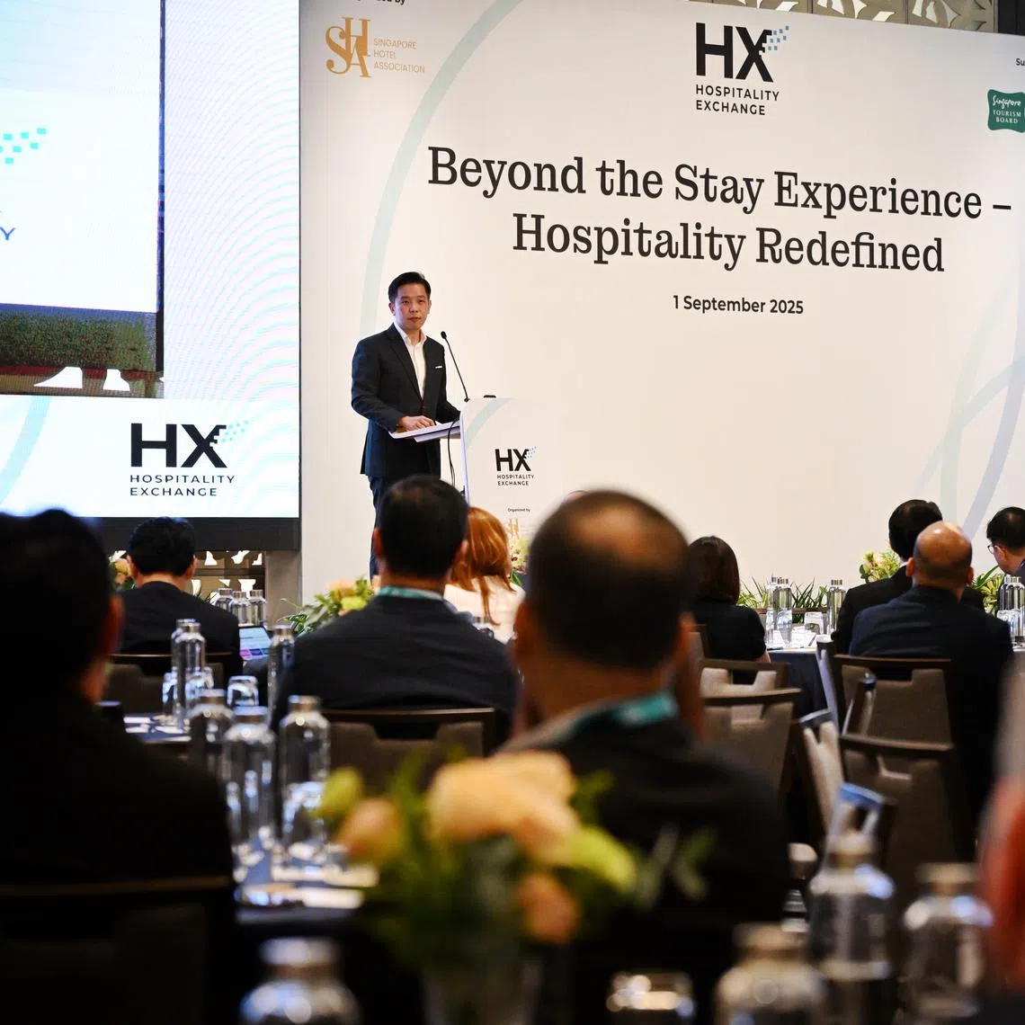 Minister of State for Trade and Industry and National Development Alvin Tan announced the Hotel Industry Digital Plan on Sept 1.