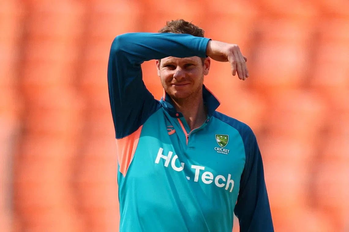 FILE PHOTO: Cricket - ICC Cricket World Cup 2023 - Final - Australia Practice - Narendra Modi Stadium, Ahmedabad, India - November 18, 2023 Australia's Steve Smith during practice REUTERS/Andrew Boyers/File Photo