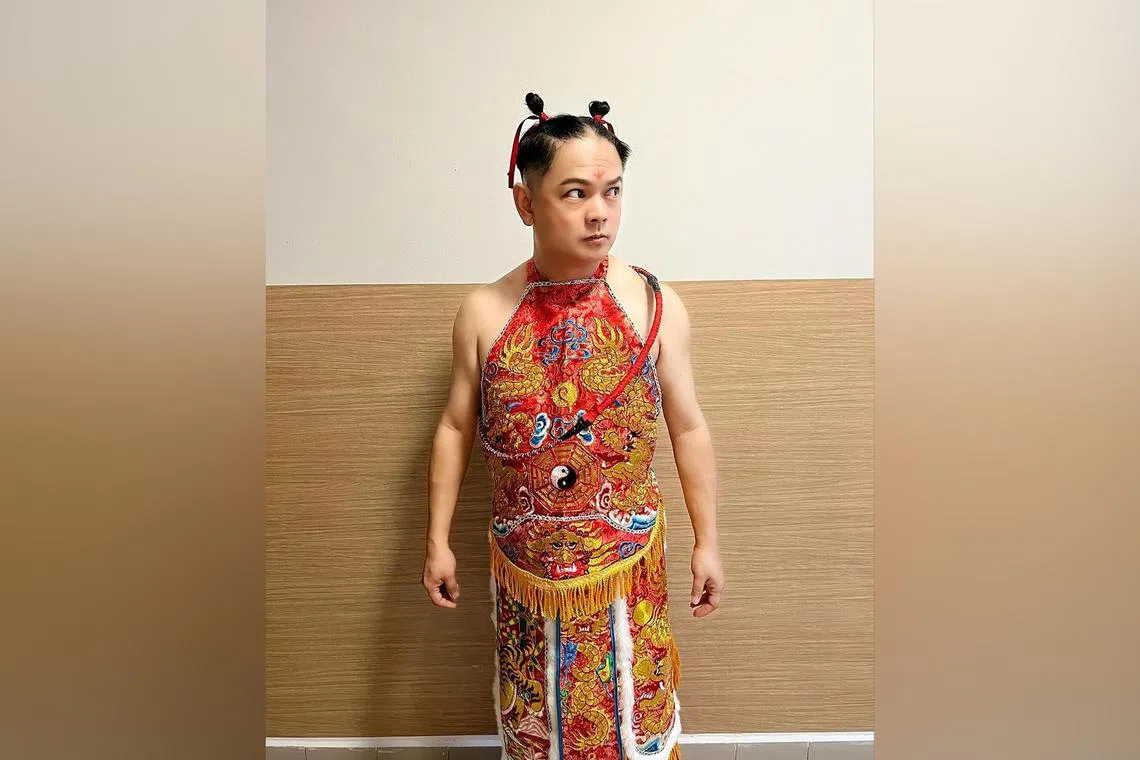 Dennis Chew shared a photo of himself in the costume of Nezha on social media on Aug 23.