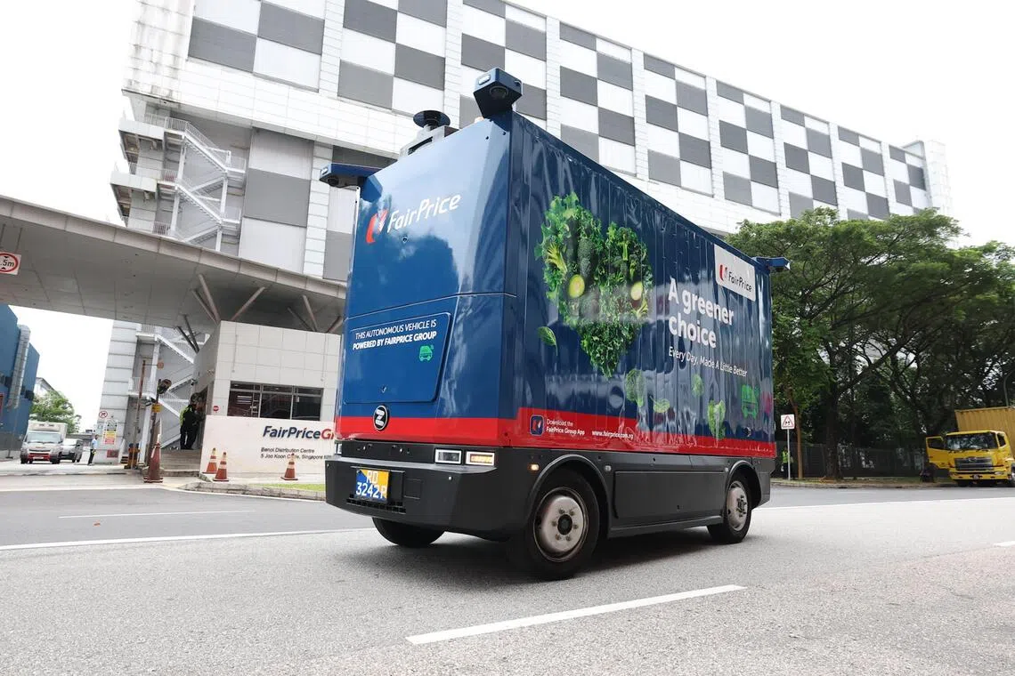 The FairPrice Group plans to use the vehicles to transport goods within and between its distribution centres in Joo Koon and Benoi.