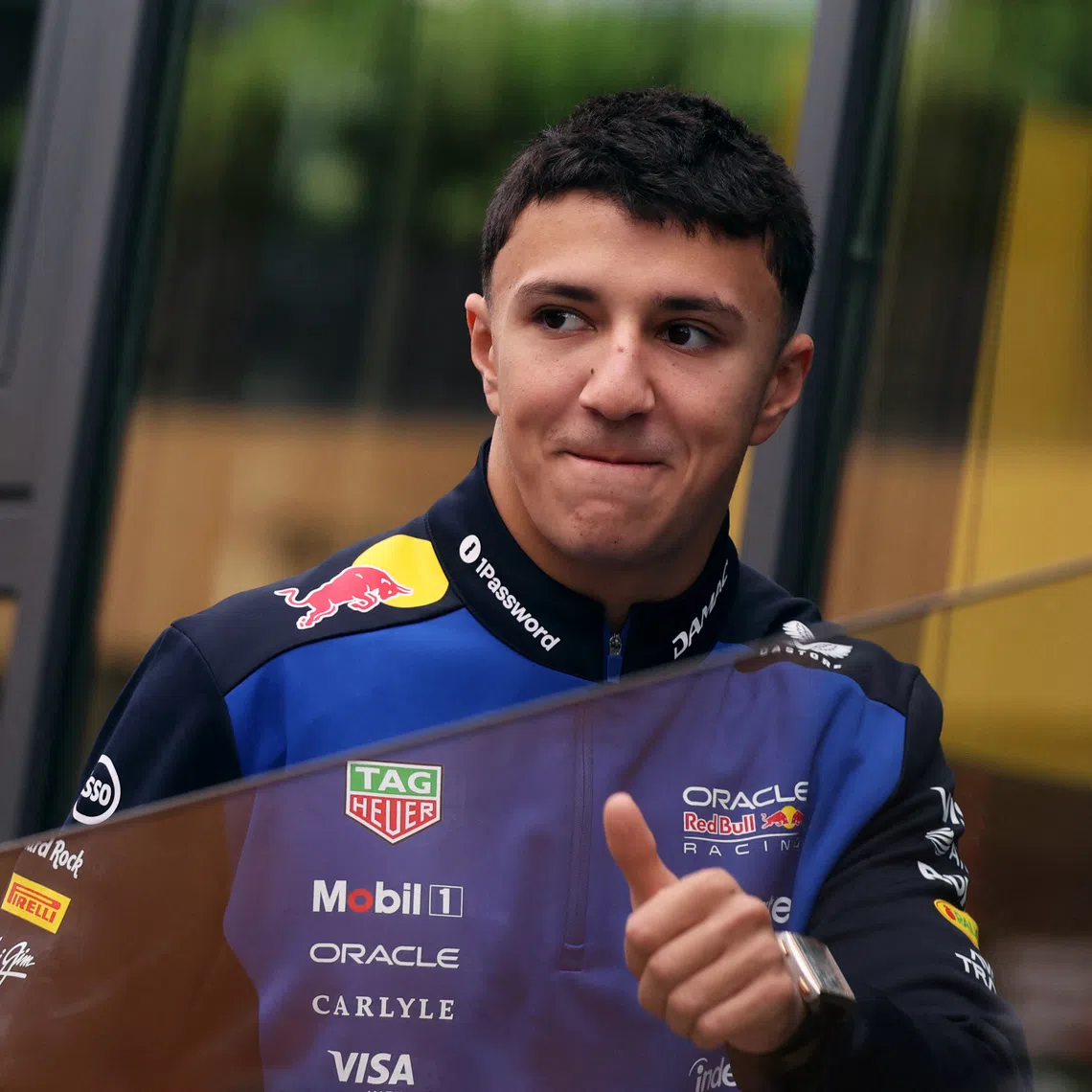 Red Bull’s Isack Hadjar injured his wrist in training.
